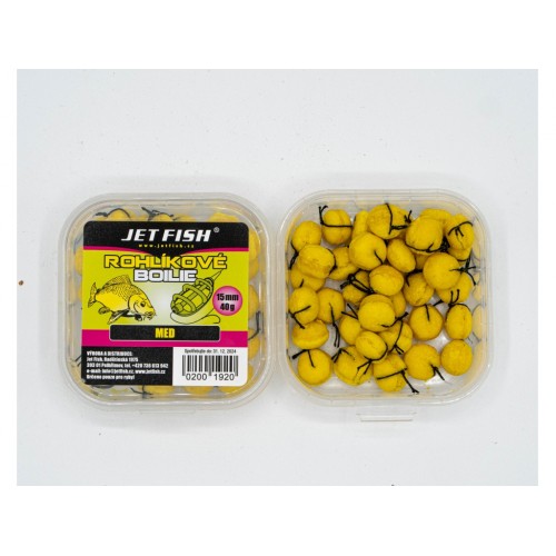 JET FISH Rohlíkové boilie 40g Med