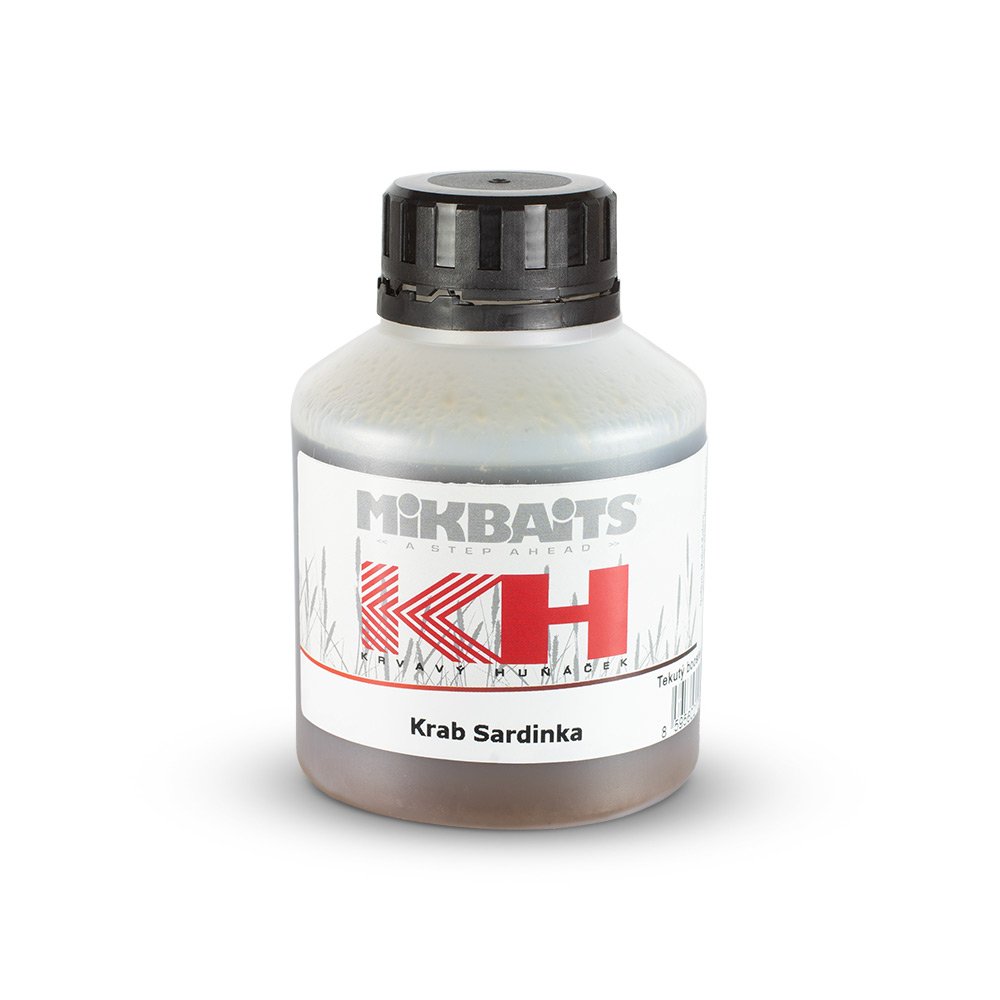 Mikbaits Booster krvavý huňáček 250ml - krab sardinka