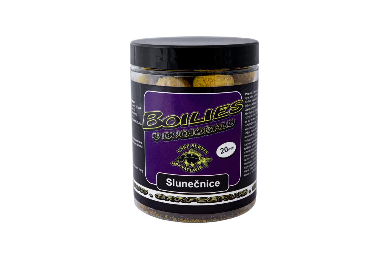 Carpservis boilie v dvojobalu 180g 20mm Slunečnice