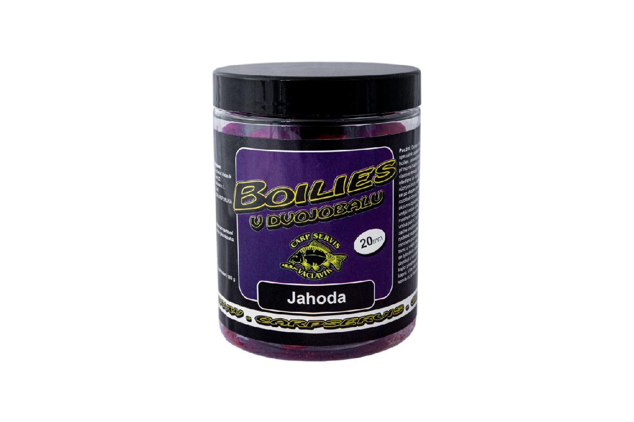 Carpservis boilie v dvojobalu 180g 20mm Jahoda