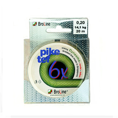 PIKE-TEF 6x, olivově zelená 2x10m blister 0,14mm