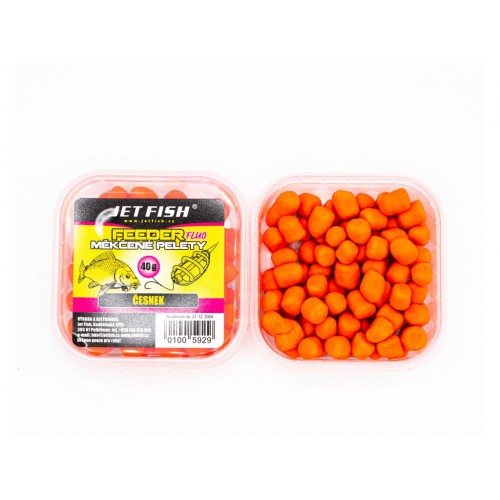 JET FISH feeder fluo měkčené pelety 40g česnek
