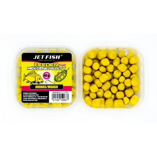 JET FISH feeder fluo měkčené pelety 40g ananas/ mango