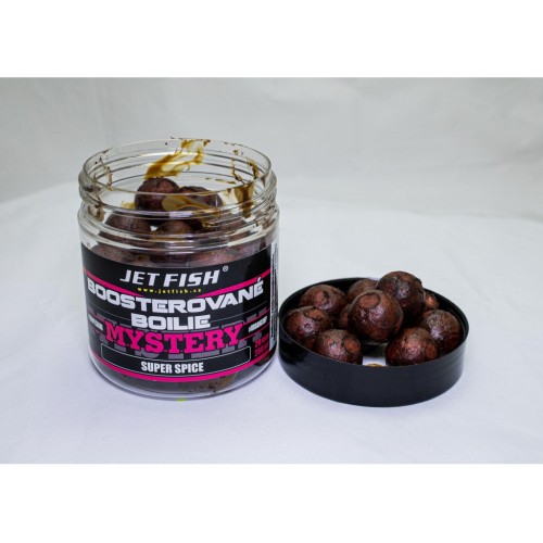 JET FISH Mystery Boosterované boilie 250ml  24mm Super Spice