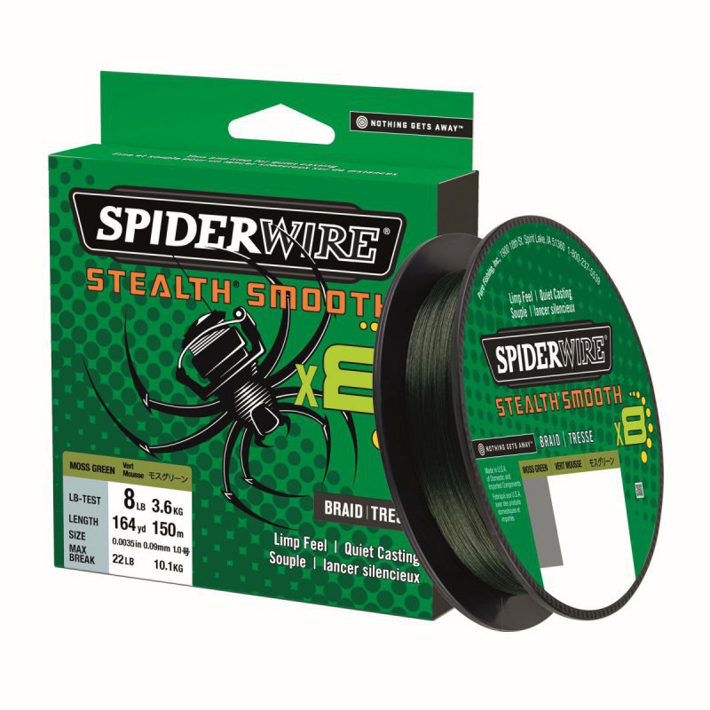 Spider Wire šńůra SSM8 0,19mm 150m 18kg-zelená