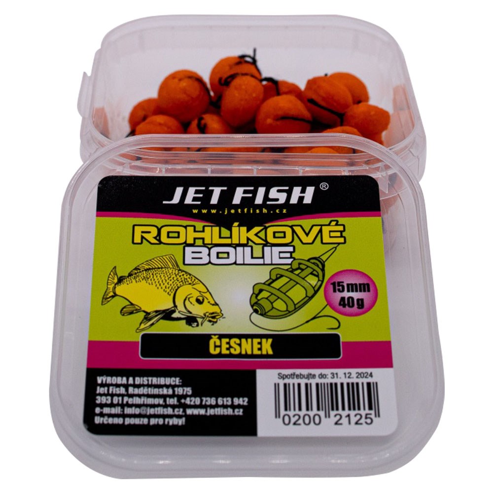 JET FISH Rohlíkové boilie 40g Česnek