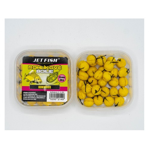 JET FISH Rohlíkové boilie 40g Kukuřice