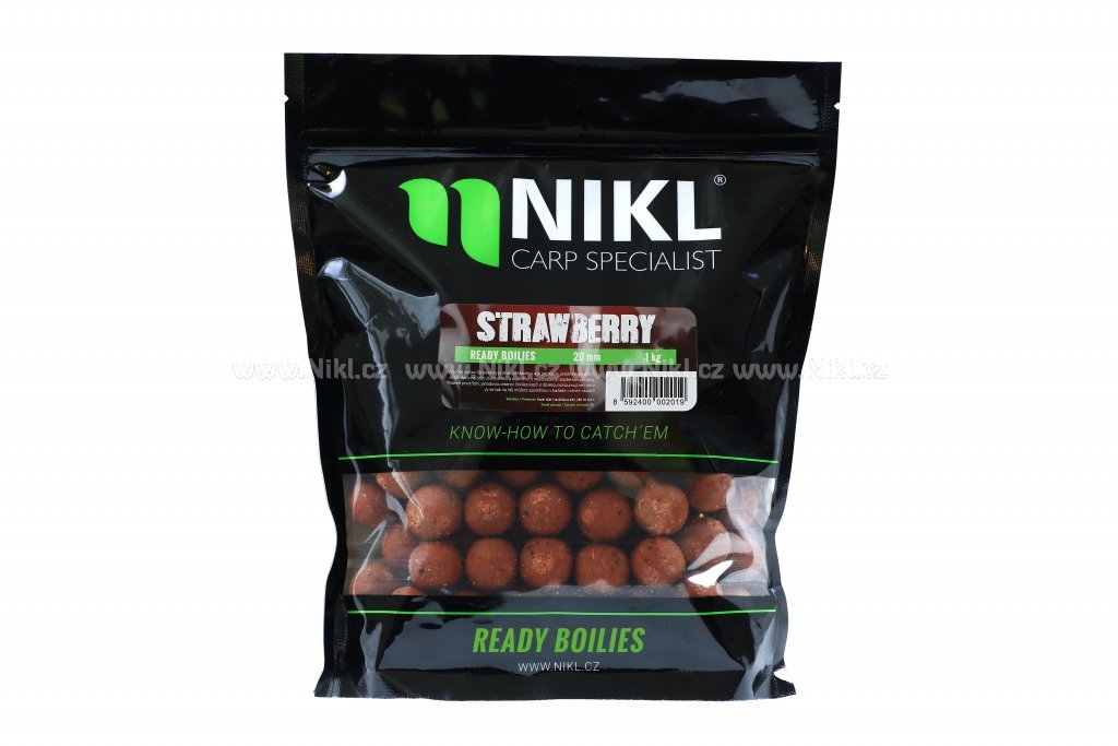 Nikl Ready boilie Strawberry 20mm, 250g