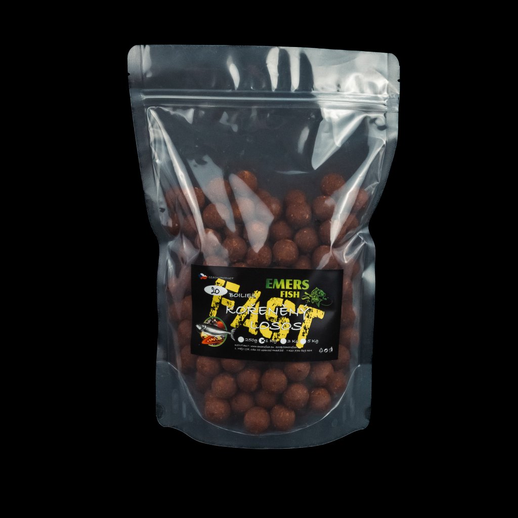 EMERSFISH KOŘENĚNÝ LOSOS - FAST BOILIE 250g 20mm
