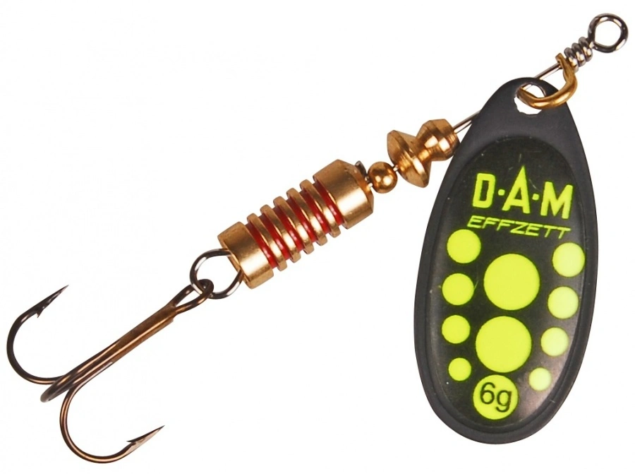 Rotační Třpytka DAM Effzett Standard Spinner Black Yellow