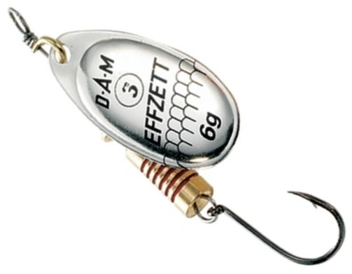 Rotační Třpytka DAM Effzett Spinner With Single Hooks Silver