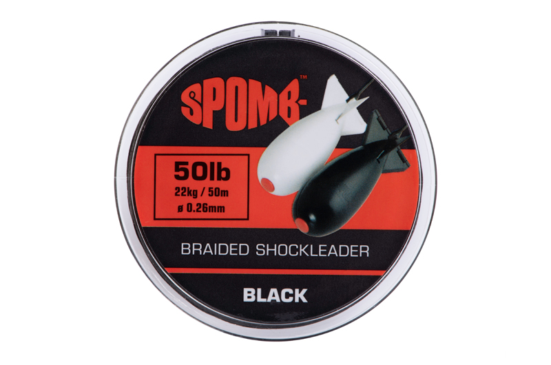 SPOMB ŠOKOVÁ ŠŇŮRA BRAIDED SHOCKLEADER 50M 0,26MM 22KG ČERNÁ