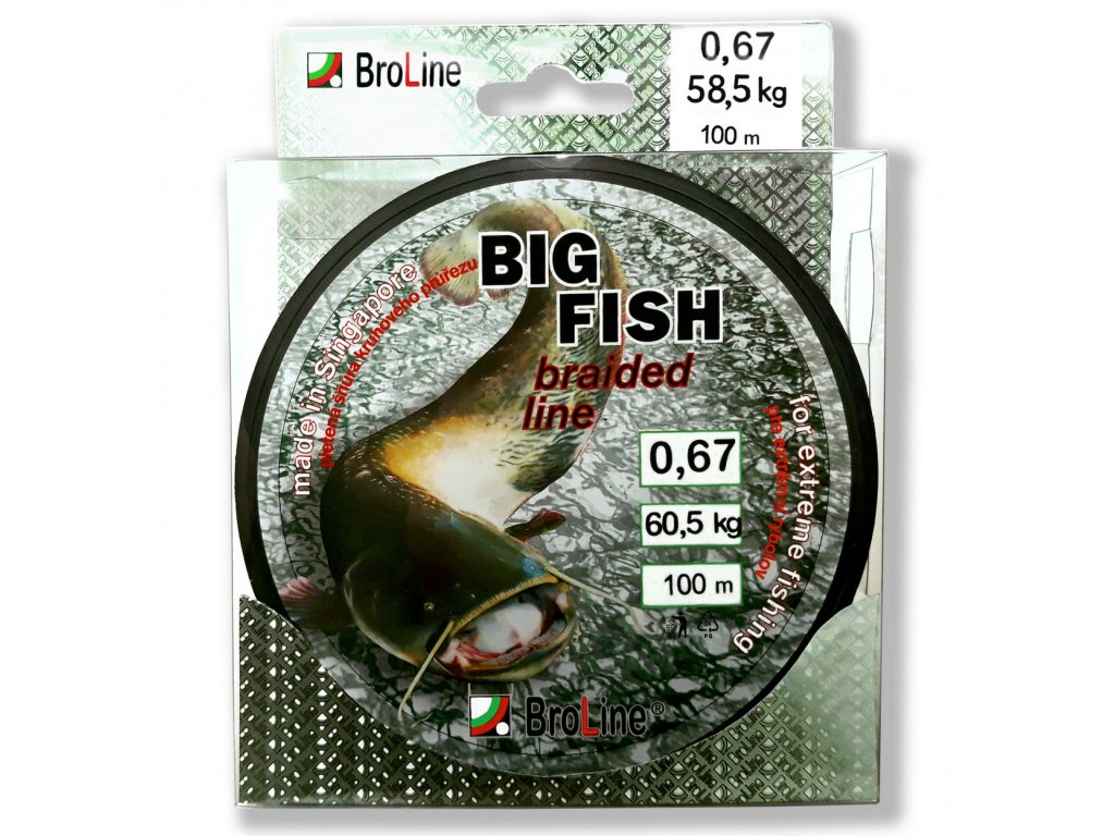 Pletená šňůra BroLine Big Fish 0,75mm 65kg 250m
