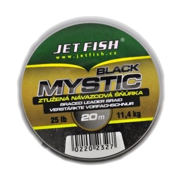 Jetfish ztužená návazcová šňůrka Mystic Black 20m 25 lb