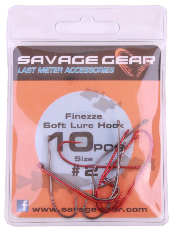 Savage Gear háčky Finezze Softlure Hook2 BLN/RED 10KS