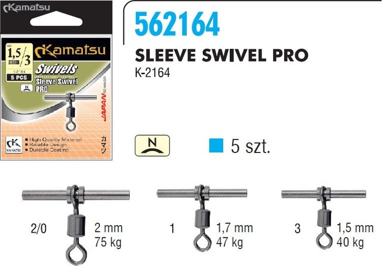 kamatsu T-Průjezd s obratlíkem 1mm/7 22kg 5ks
