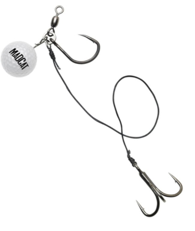 MADCAT - Golf Ball snap-on vertiball rig 25cm 6/0+2/0 sinking 80g