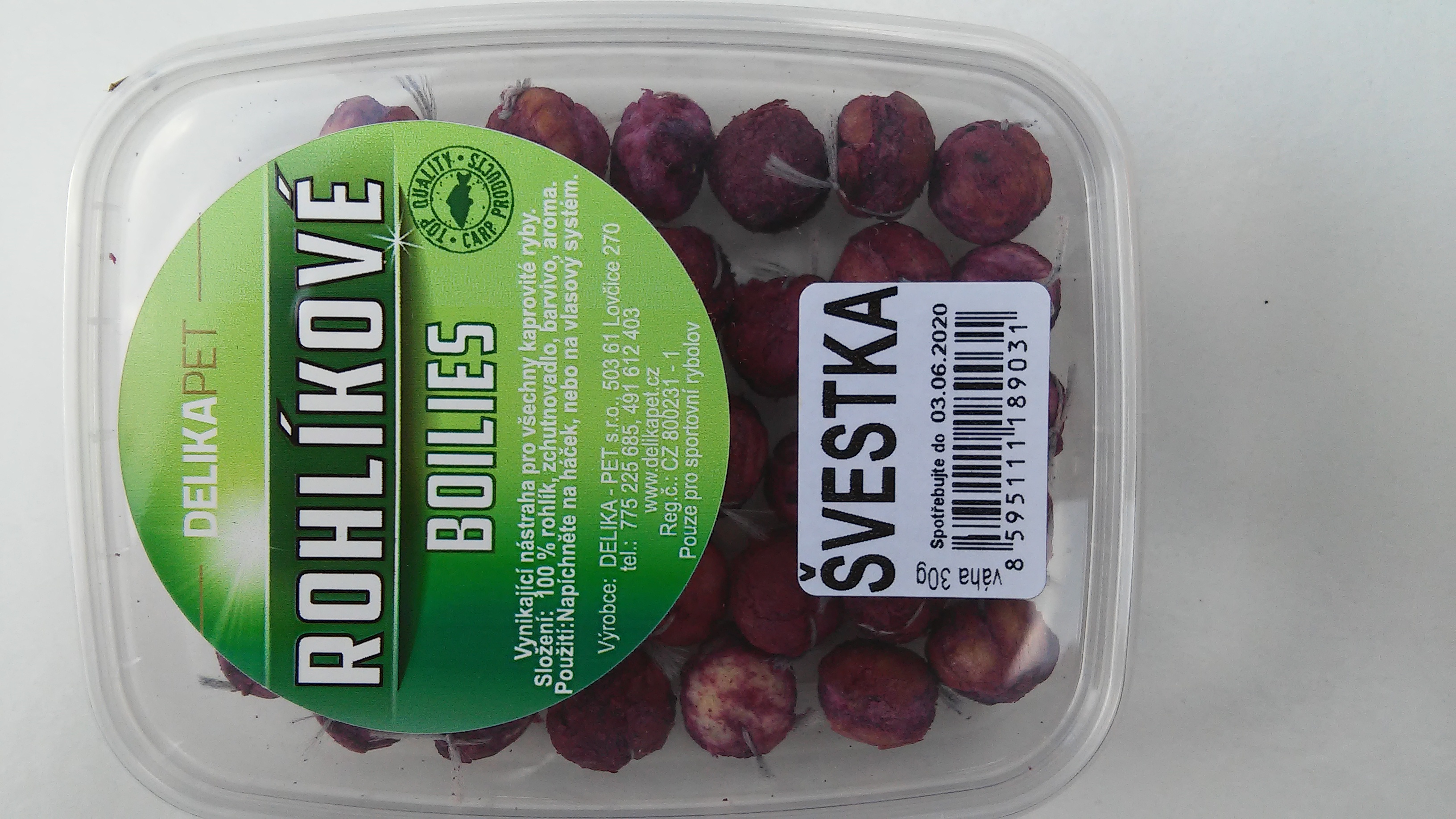 Rohlíkový boilies mix příchutí 30g