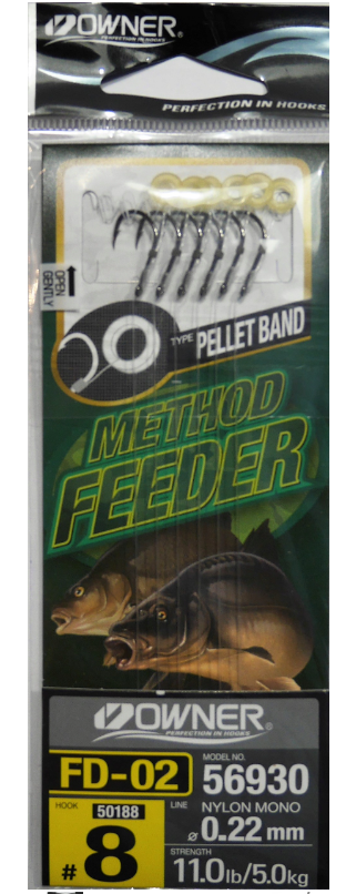 Hotové návazce Owner MF FD-02 vel.8 6ks 0,22mm barbless