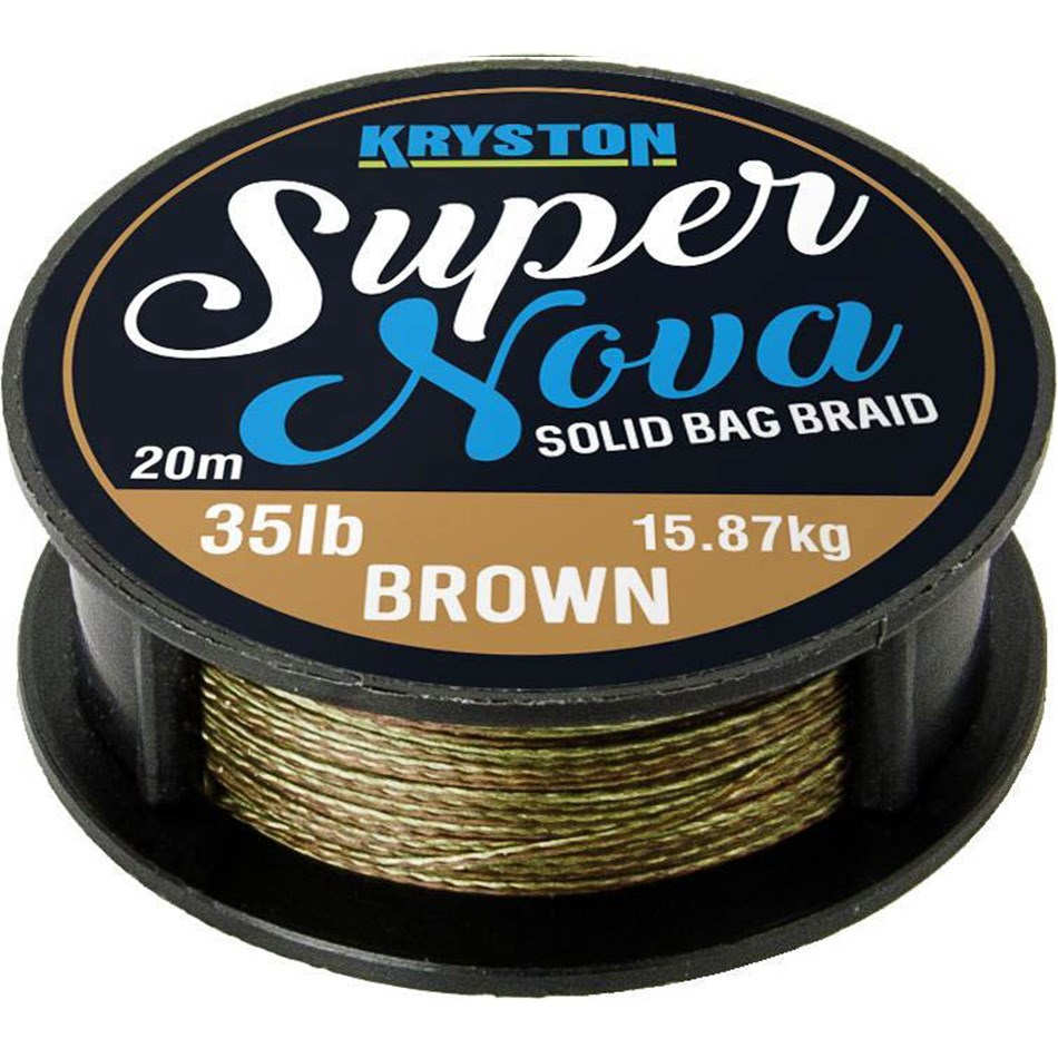 Kryston pletená šňůra Super Nova solid braid pískový 35lb 20m