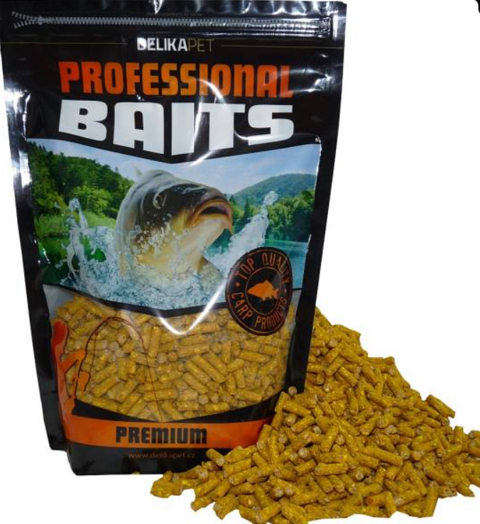 Delika Pet MINI Carp pelety PK dip 1kg příchutě