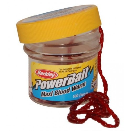 BERKLEY Patentka POWERBAIT MAXI POWER BLOOD WORMS BLOOD RED