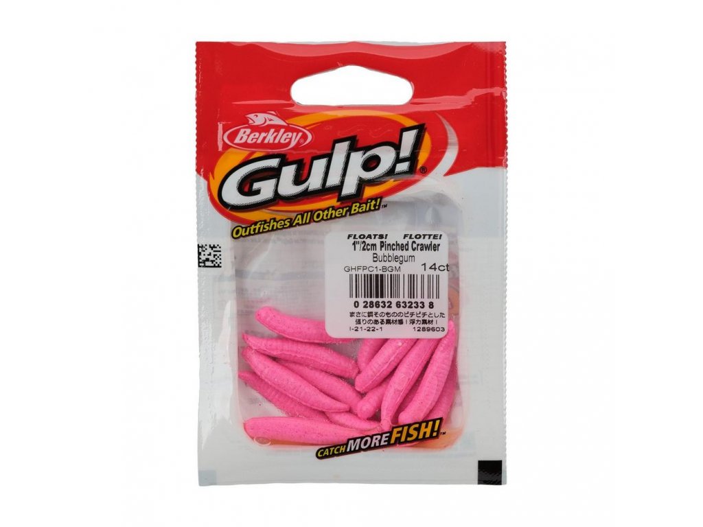 BERKLEY GULP Pinched Crawler Bubblegum 14ks