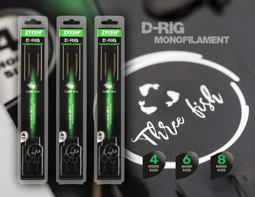 ZFISH Návazec Monofilament D-Rig vel.8