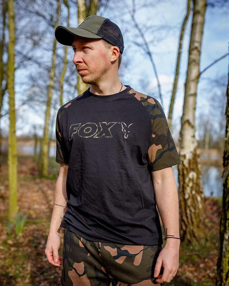 Fox Tričko Black Camo Outline T-Shirt
