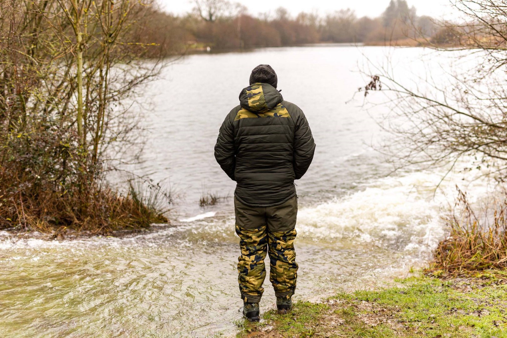 Prologic kalhoty Bank Bound Camo Ba B vel.L Ivy Green Camou