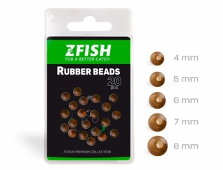 ZFISH Gumové korálky Rubber Beads 20ks 8mm