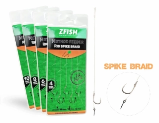 ZFISH Návazec Method Feeder Rig Spike Braid 5 ks vel.10