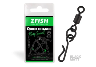 ZFISH Obratlík Quick Change Ring Swivel Matt vel.8