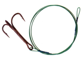 Albastar ocelové lanko 30cm/23kg 2ks trojhák vel.1/0