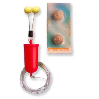 Bubeník čihátko bateriové odpadávací 2ks - červené