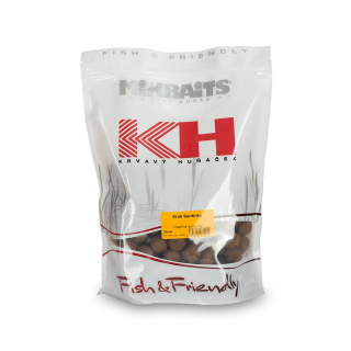 Mikbaits Boilie Krvavý Huňáček 1kg - Švestka +Oliheň 20mm
