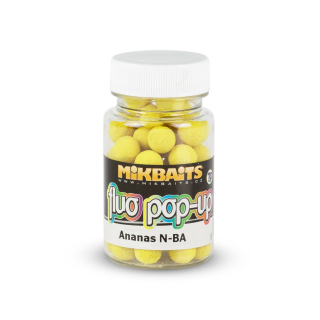 Mikbaits Plovoucí boilie fluo 60ml - Ananas N-BA 10mm